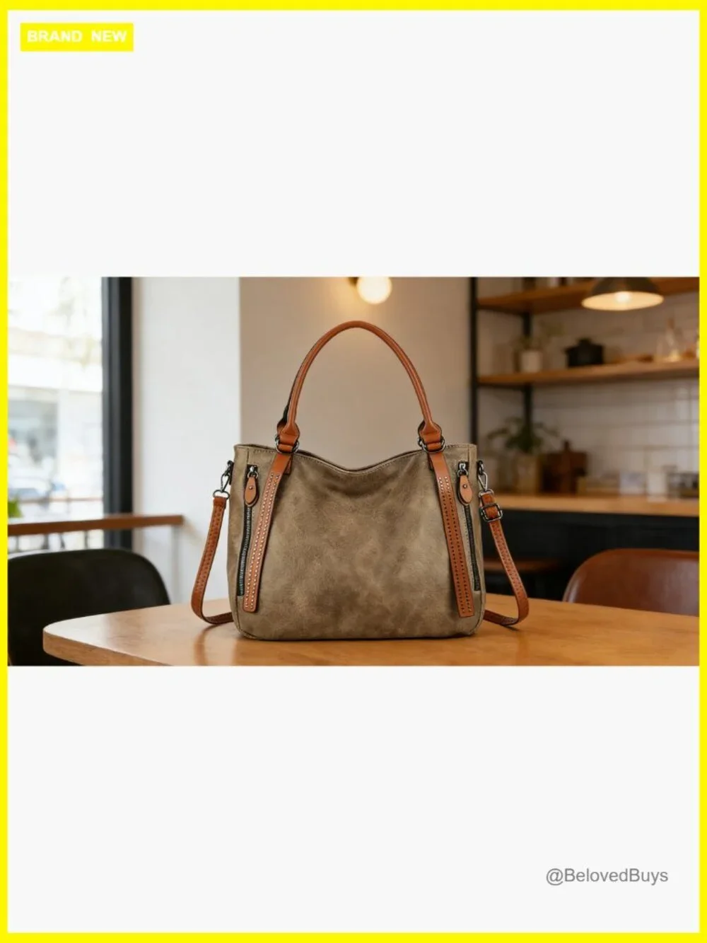 Large Vegan Leather Hobo Shoulder Bag Satchel Purse with Adjustable Strap